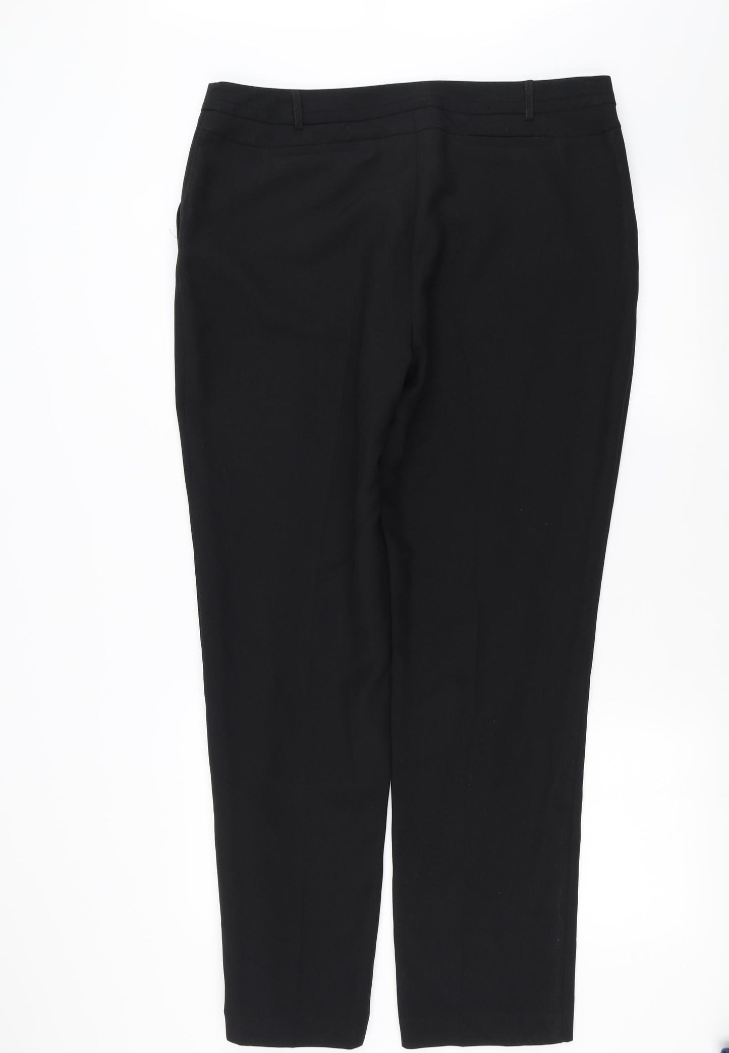 Peacocks Womens Black   Trousers  Size 16 L31 in - tapered