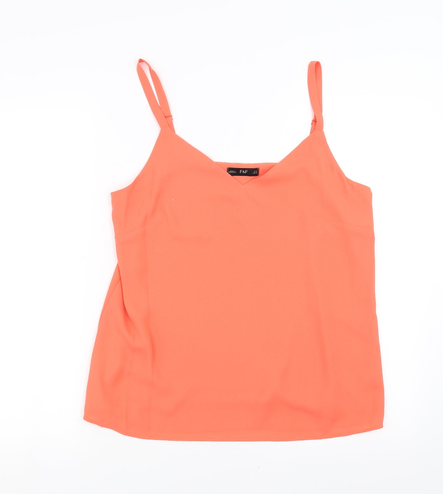 F&F Womens Orange   Basic Blouse Size 12
