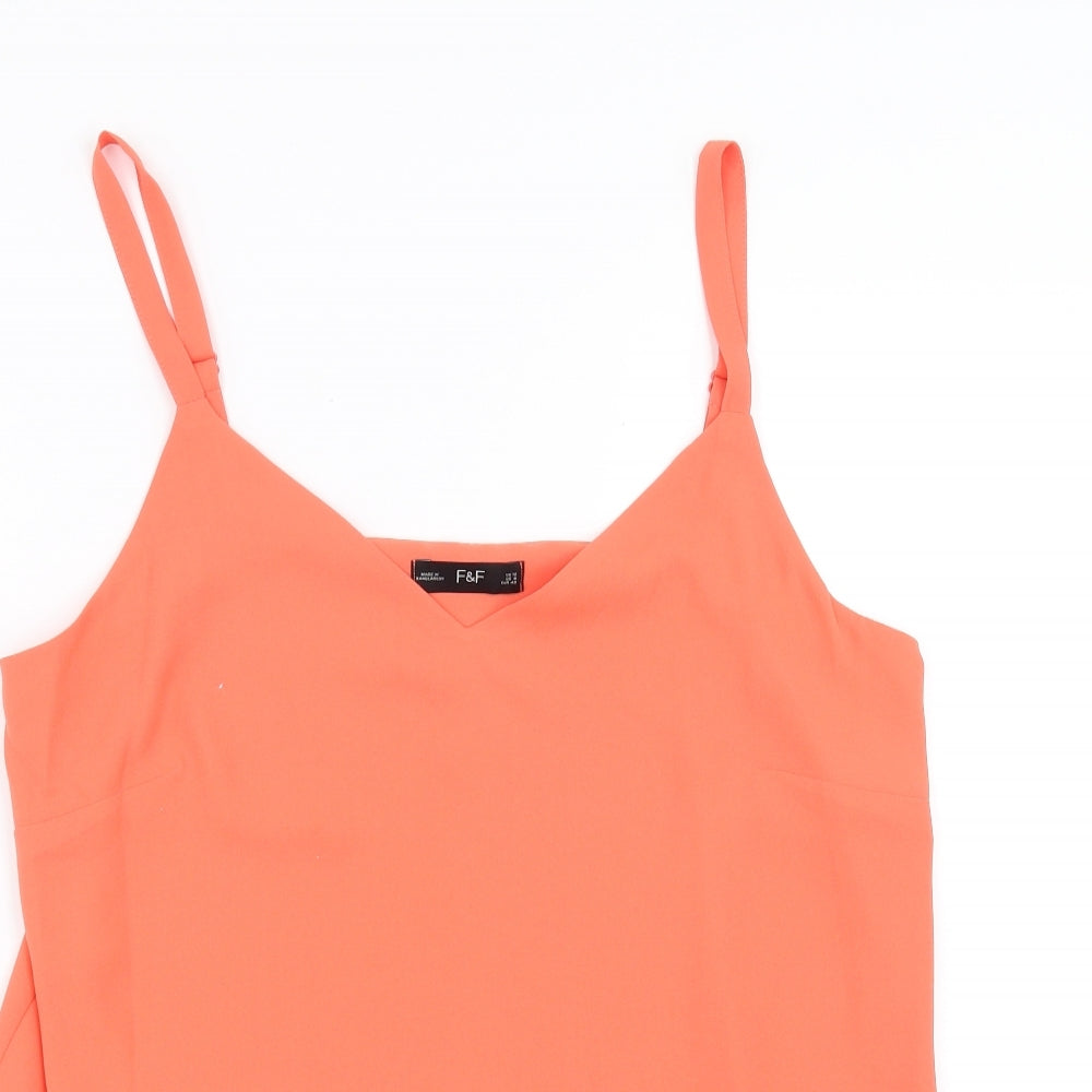 F&F Womens Orange   Basic Blouse Size 12