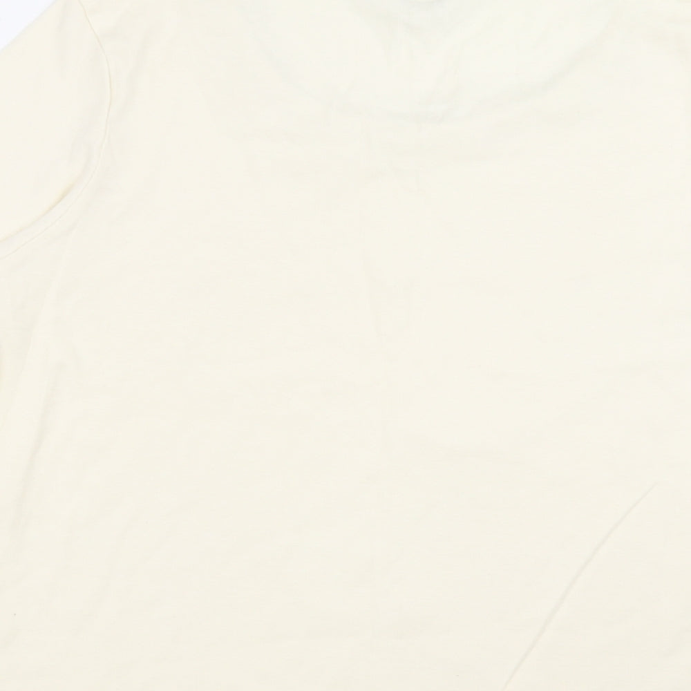 Marks and Spencer Womens Ivory   Basic T-Shirt Size 20  - Embroidered detail