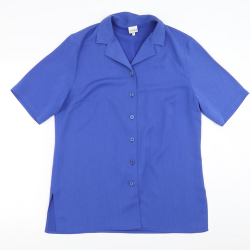 Fisser Womens Blue   Basic Blouse Size 12