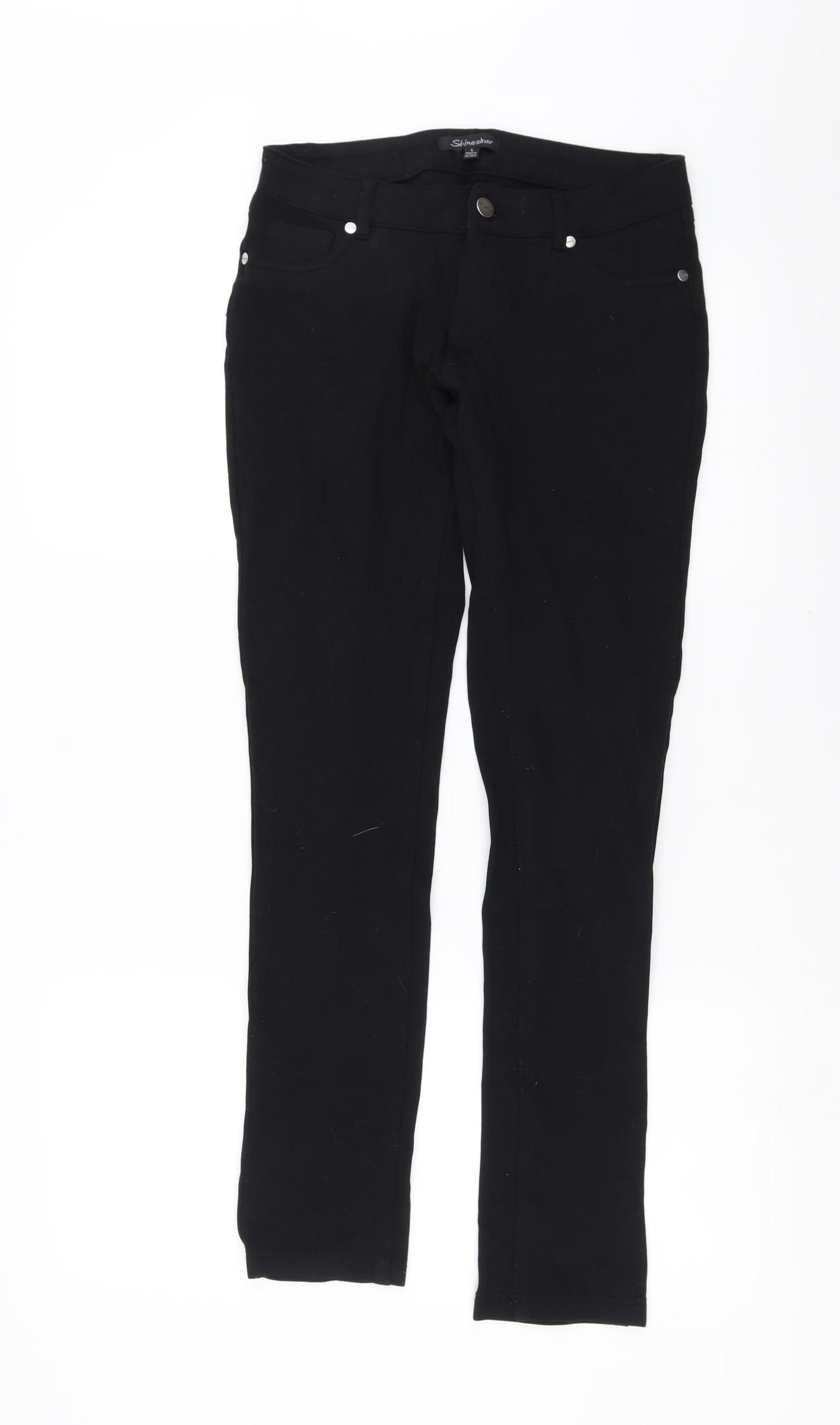 Shinestar Womens Black  Denim Skinny Jeans Size L L30 in