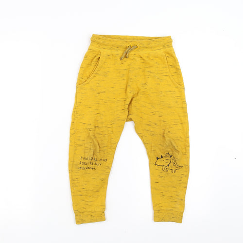 George Boys Yellow   Jogger Trousers Size 3-4 Years - Dinosaur