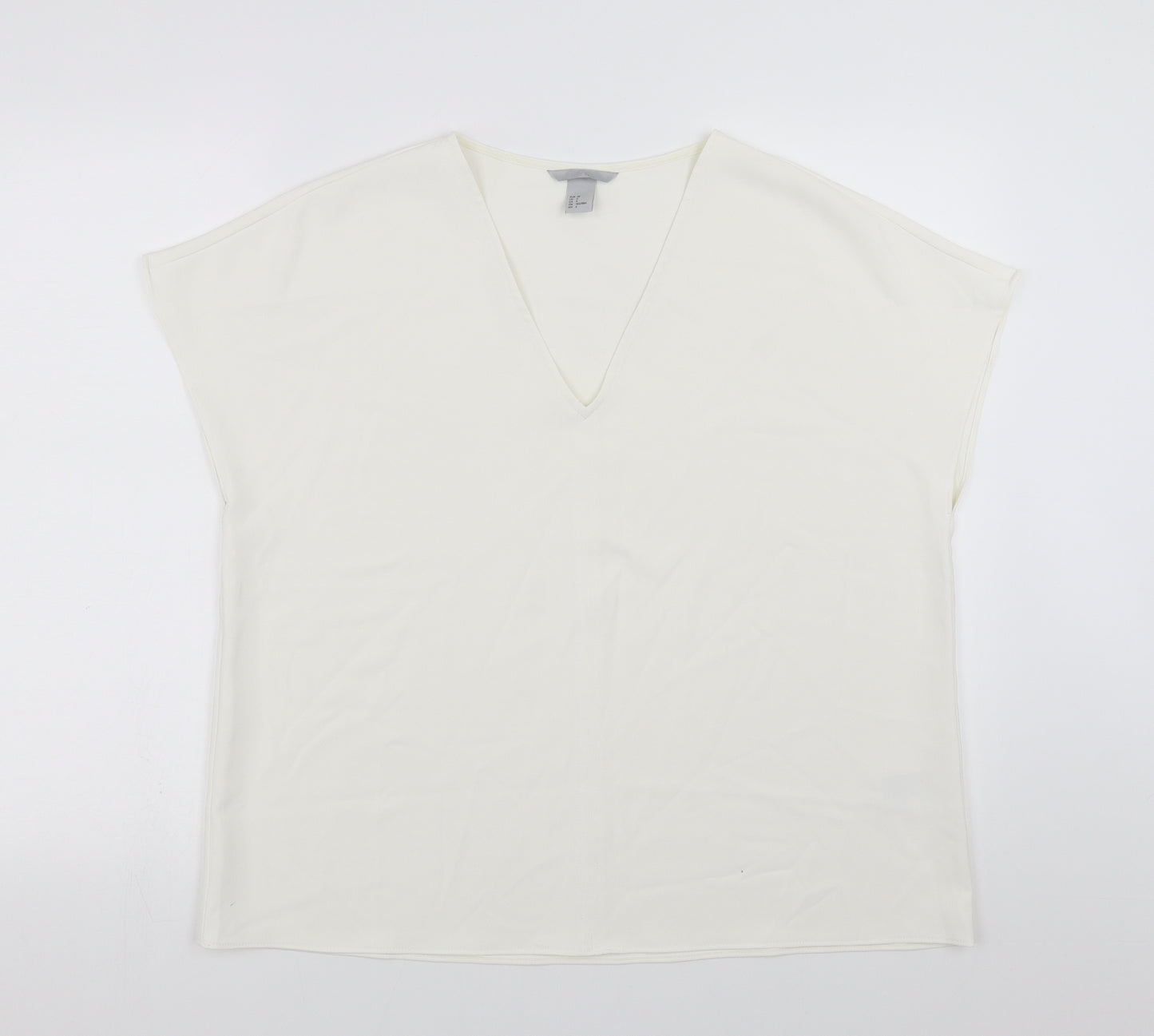 H&M Womens White   Basic Blouse Size 10