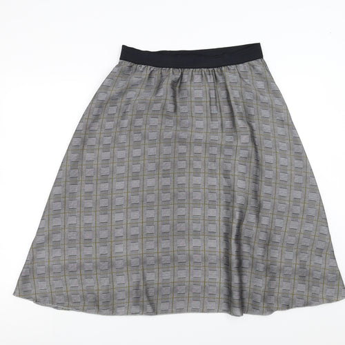 freequent Womens Grey Check  A-Line Skirt Size L