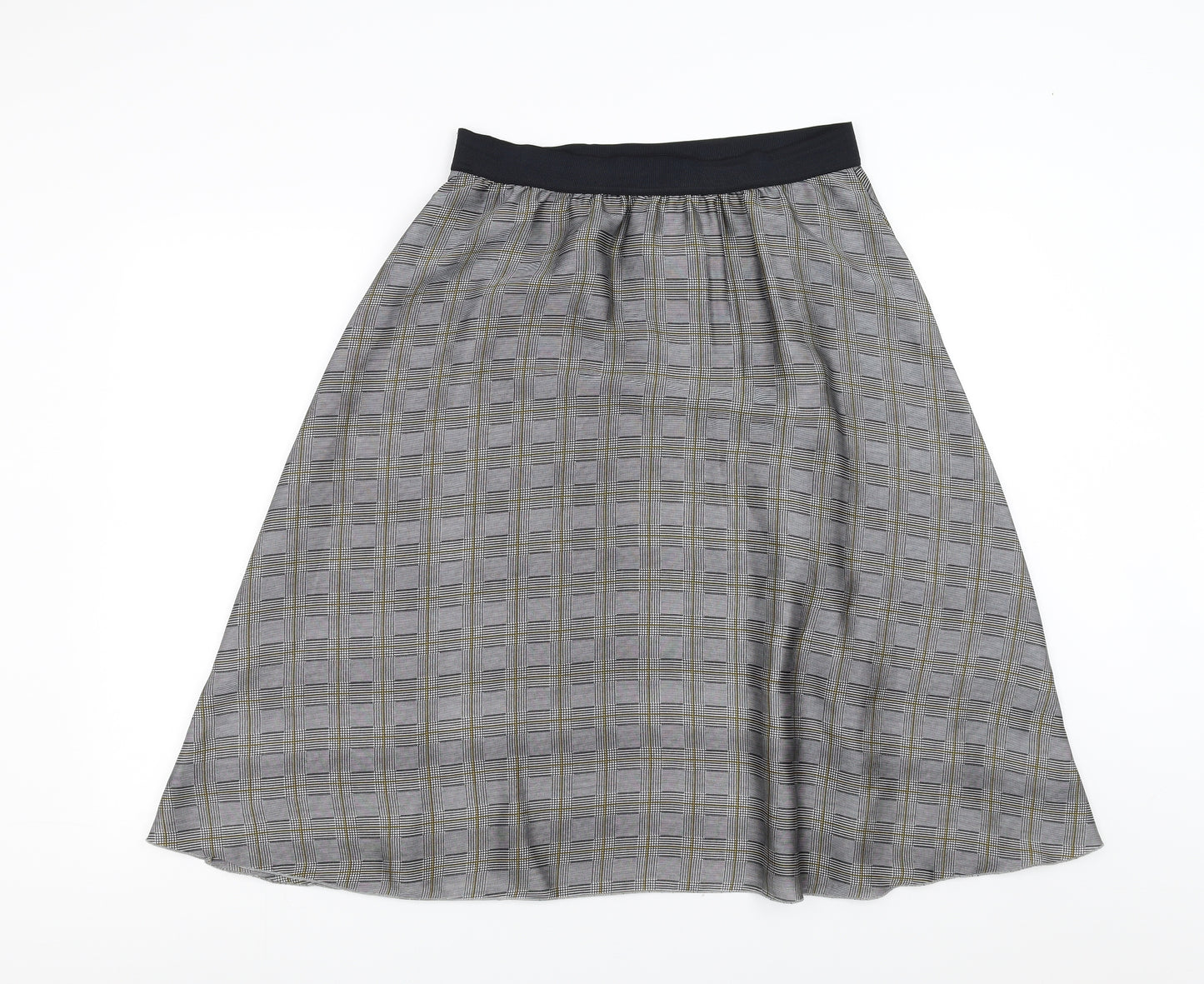freequent Womens Grey Check  A-Line Skirt Size L