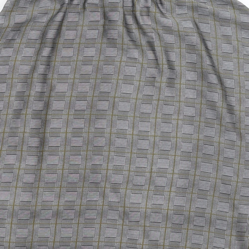 freequent Womens Grey Check  A-Line Skirt Size L