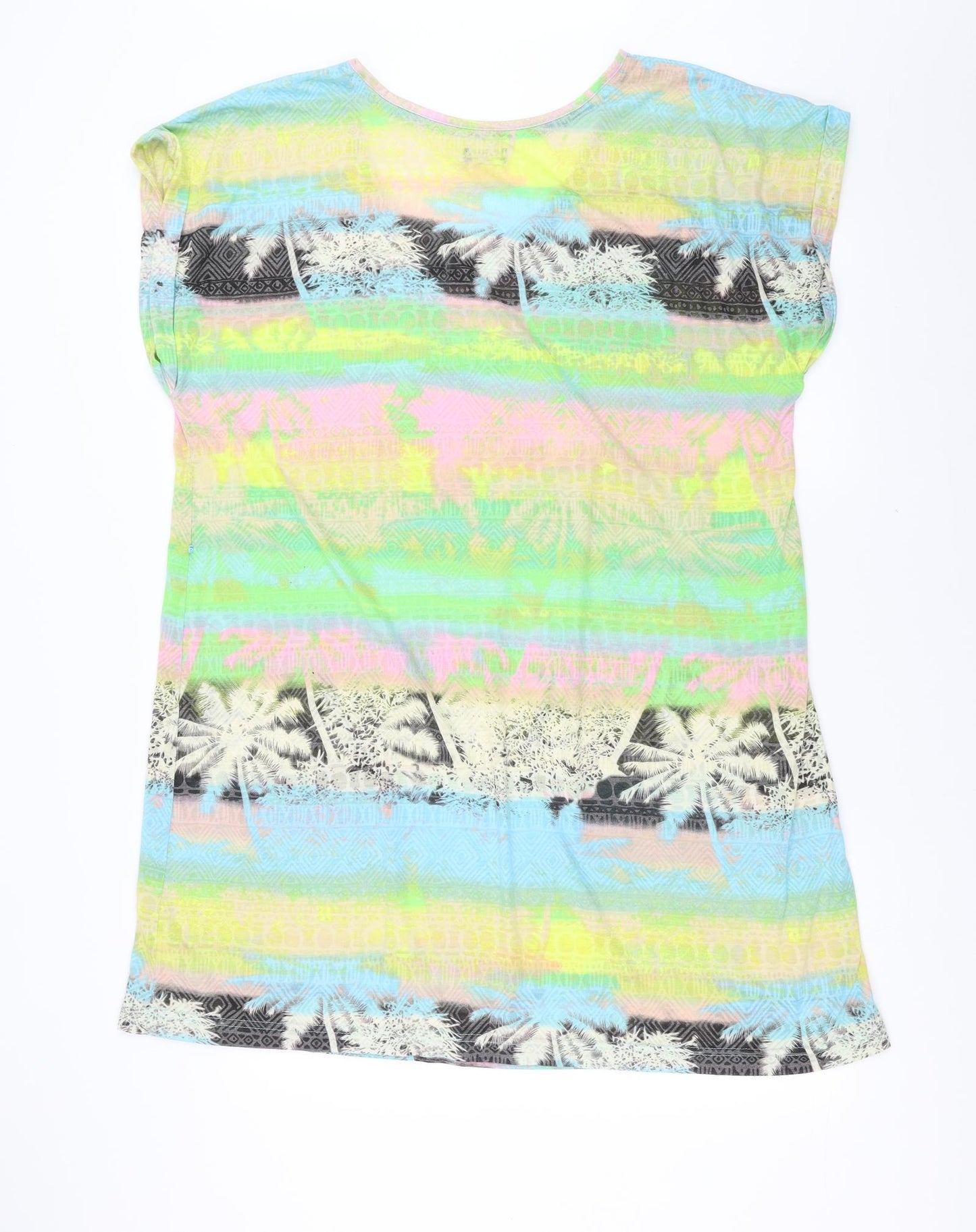 F&F Womens Multicoloured Geometric  T-Shirt Dress  Size 22