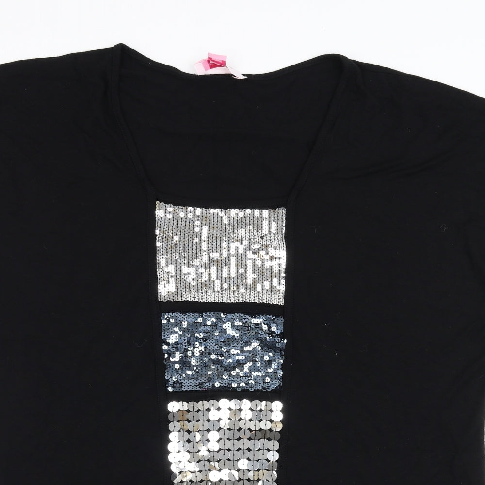 Simply Be Womens Black   Basic Blouse Size 20  - Sequin