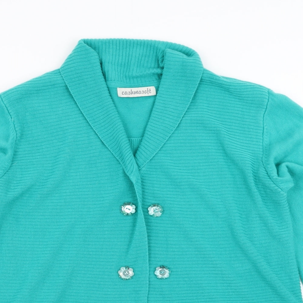 Cashmasoft Womens Green   Pullover Jumper Size XL