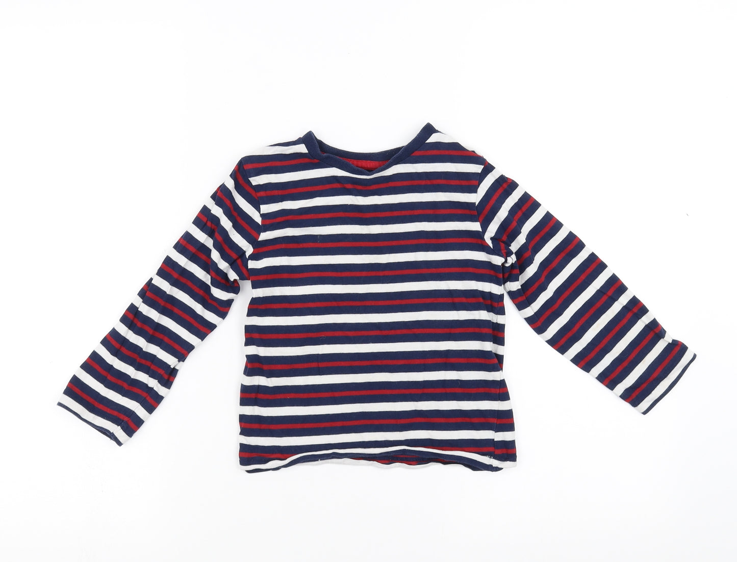 Dunnes Stores Boys Blue Striped  Basic T-Shirt Size 4 Years