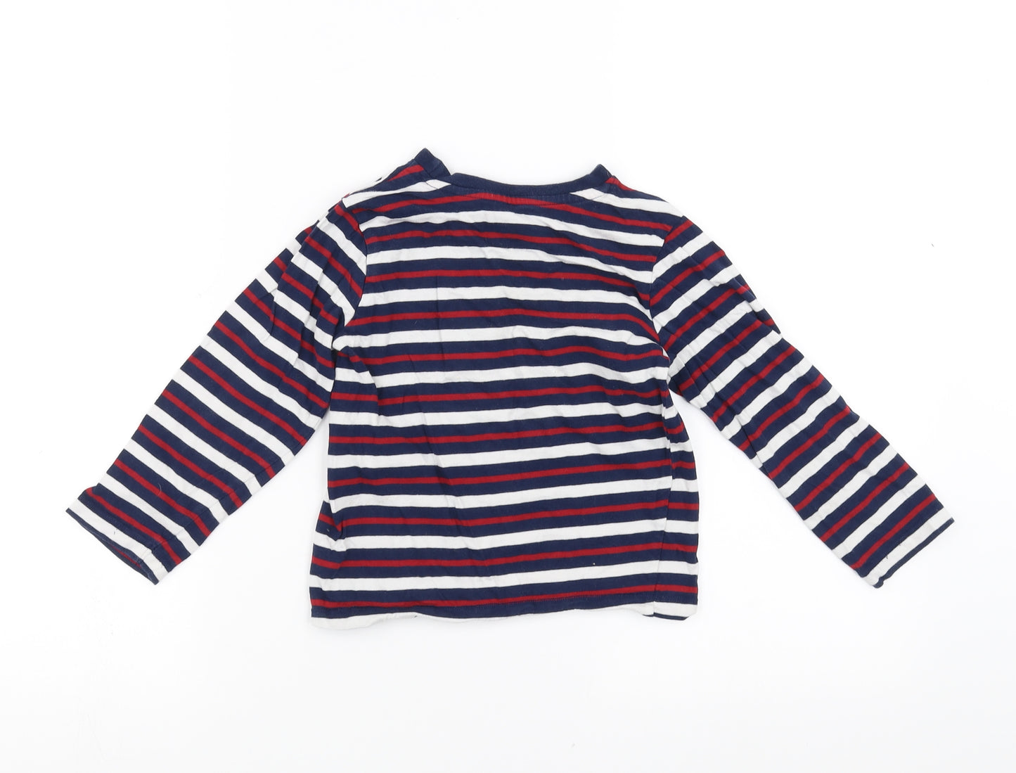 Dunnes Stores Boys Blue Striped  Basic T-Shirt Size 4 Years