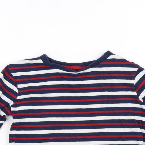 Dunnes Stores Boys Blue Striped  Basic T-Shirt Size 4 Years