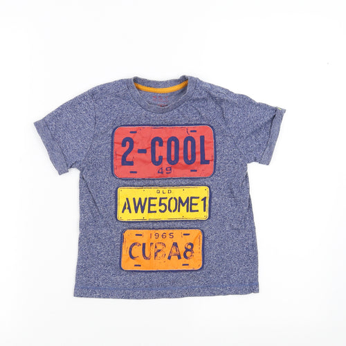 Preworn Boys Blue   Basic T-Shirt Size 4-5 Years  - cool awesome