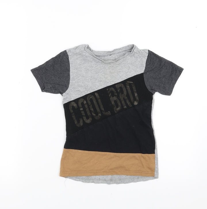 George Boys Grey   Basic T-Shirt Size 4-5 Years  - cool bro