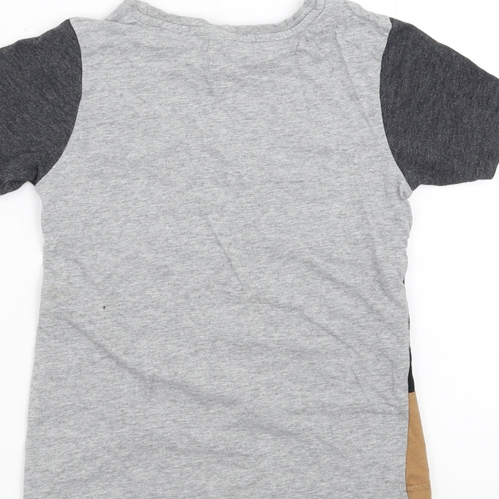 George Boys Grey   Basic T-Shirt Size 4-5 Years  - cool bro