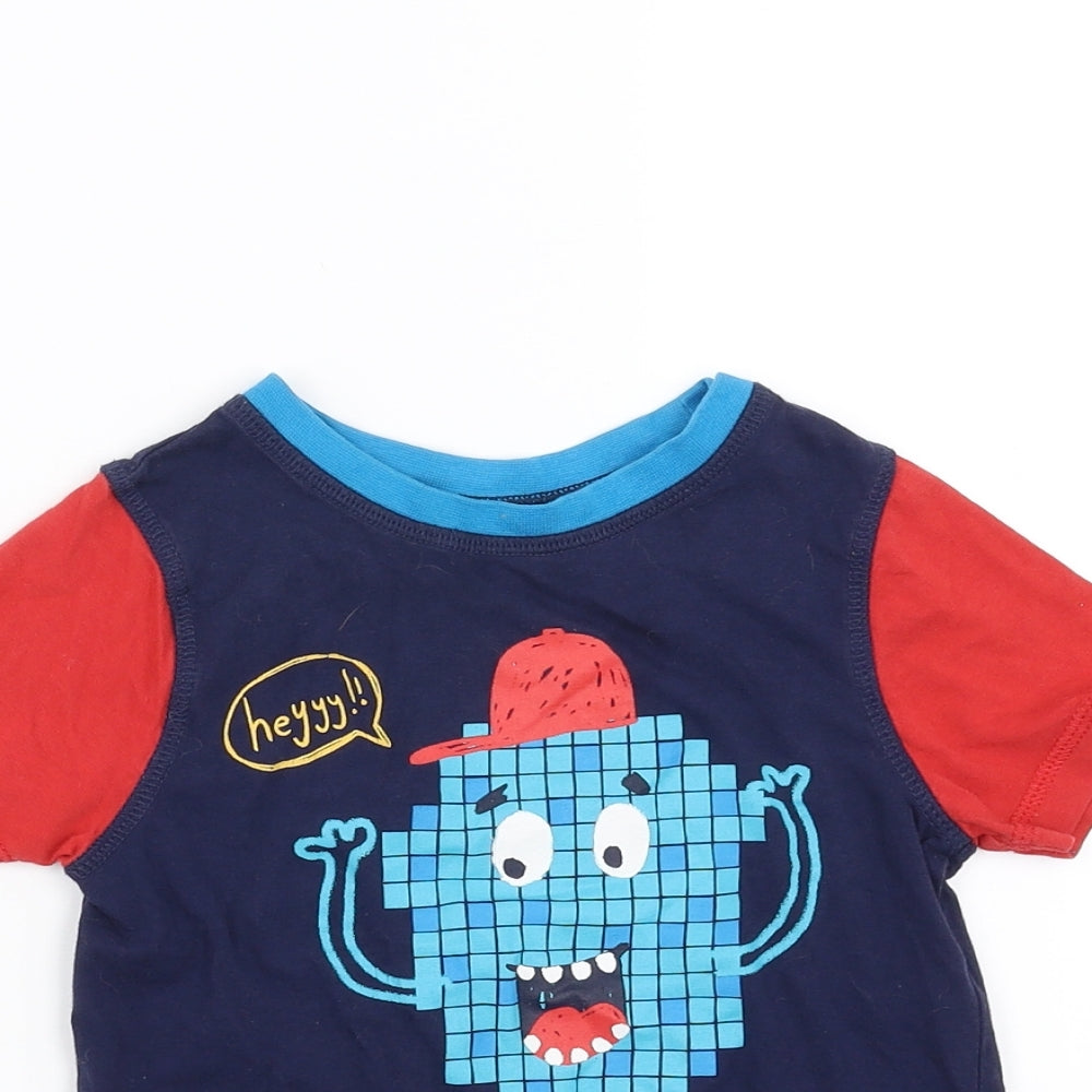 George Boys Blue   Basic T-Shirt Size 3-4 Years  - Monster