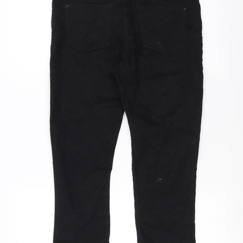 Marks and Spencer Womens Black  Denim Cropped Jeans Size 12 L21 in - skinny cropped