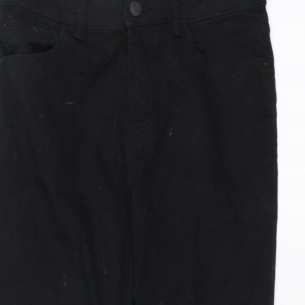 Marks and Spencer Womens Black  Denim Cropped Jeans Size 12 L21 in - skinny cropped