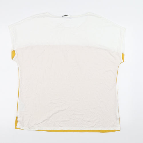 Nutmeg Womens Yellow   Basic Blouse Size 16