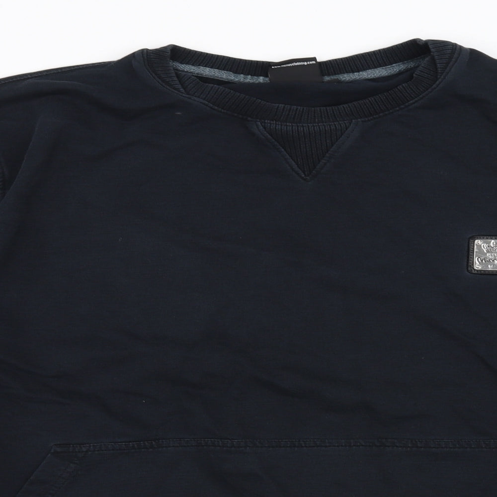 Money Mens Black   Pullover Sweatshirt Size L