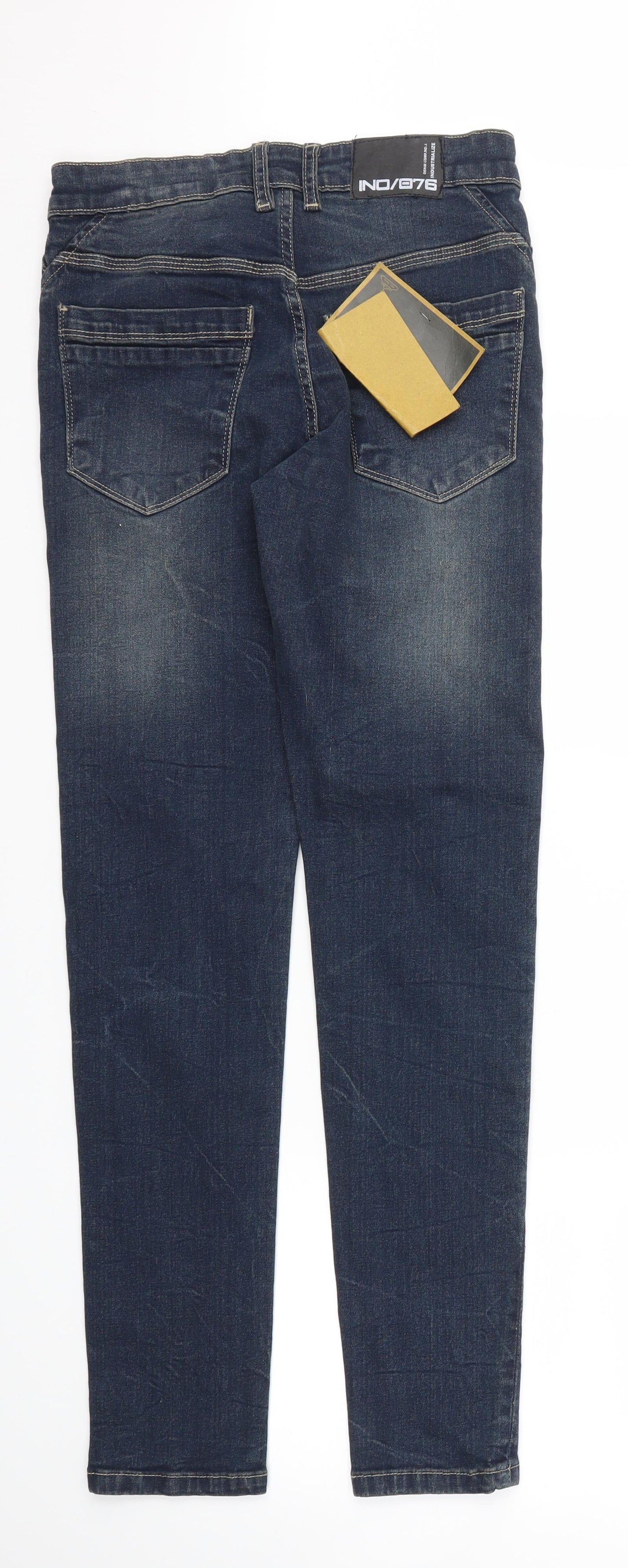 Industrialize  Mens Blue Houndstooth  Skinny Jeans Size 36 L31 in