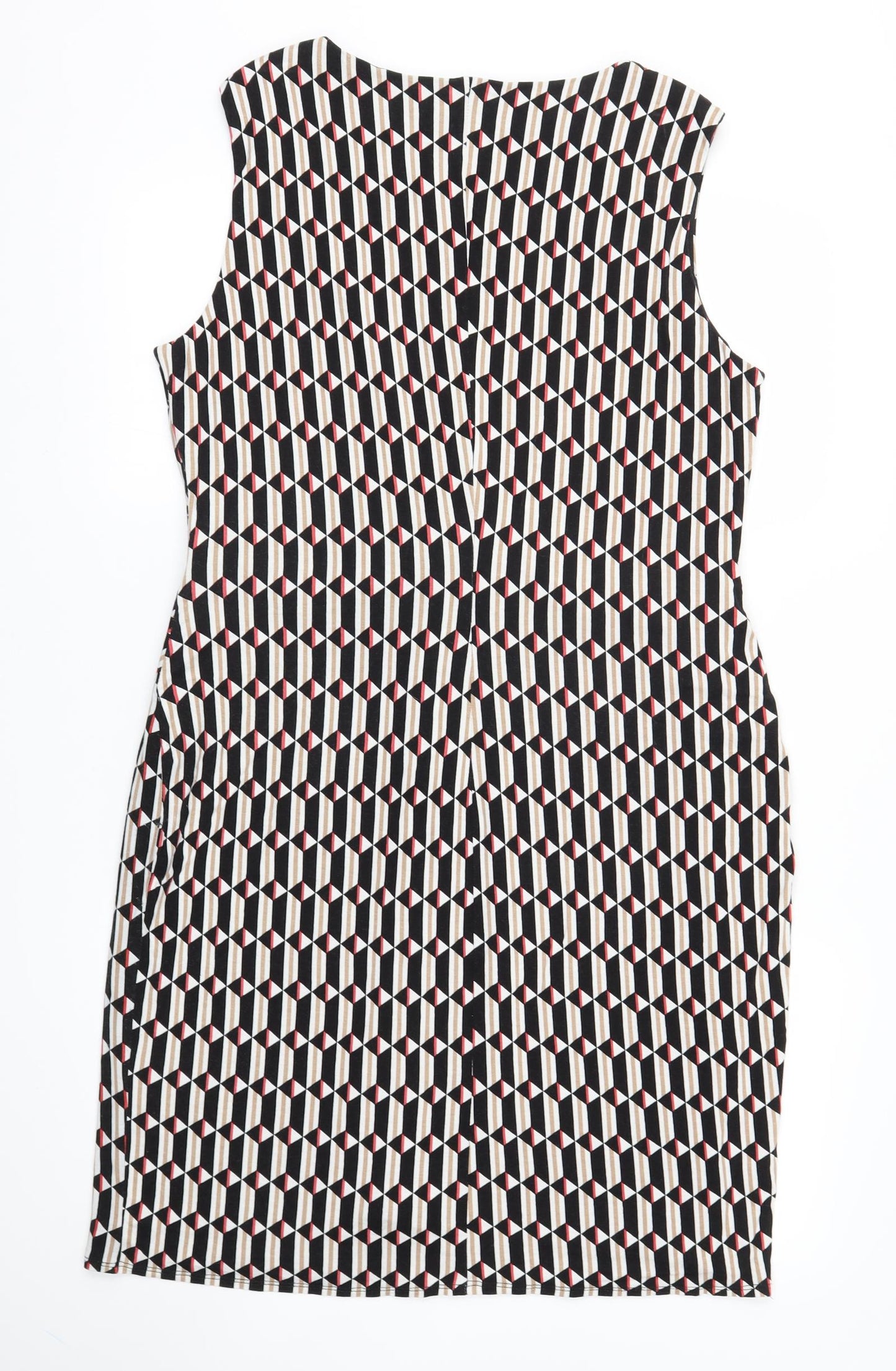 F&F Womens Black Argyle/Diamond  Fit & Flare  Size 18