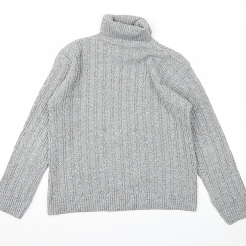 Preworn Womens Grey Houndstooth  Pullover Jumper Size M