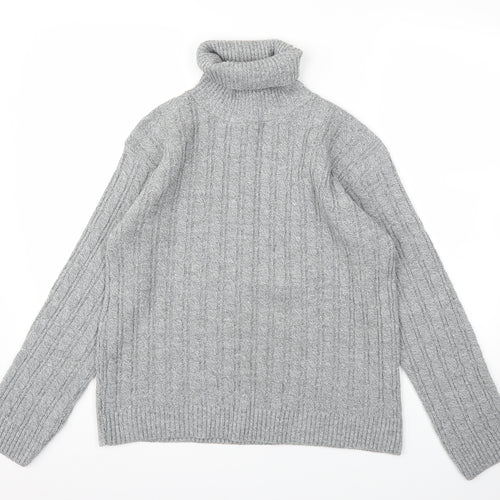 Preworn Womens Grey Houndstooth  Pullover Jumper Size M