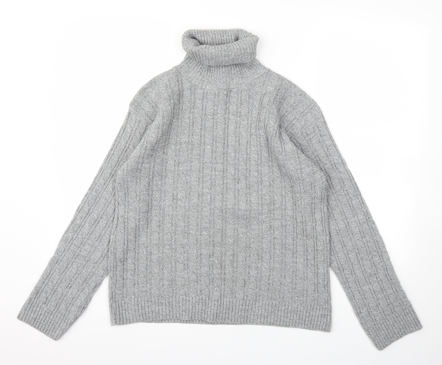 Preworn Womens Grey Houndstooth  Pullover Jumper Size M