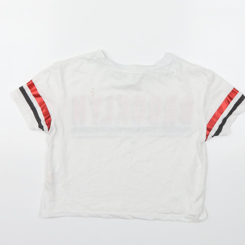 Primark Girls White   Basic T-Shirt Size 7-8 Years