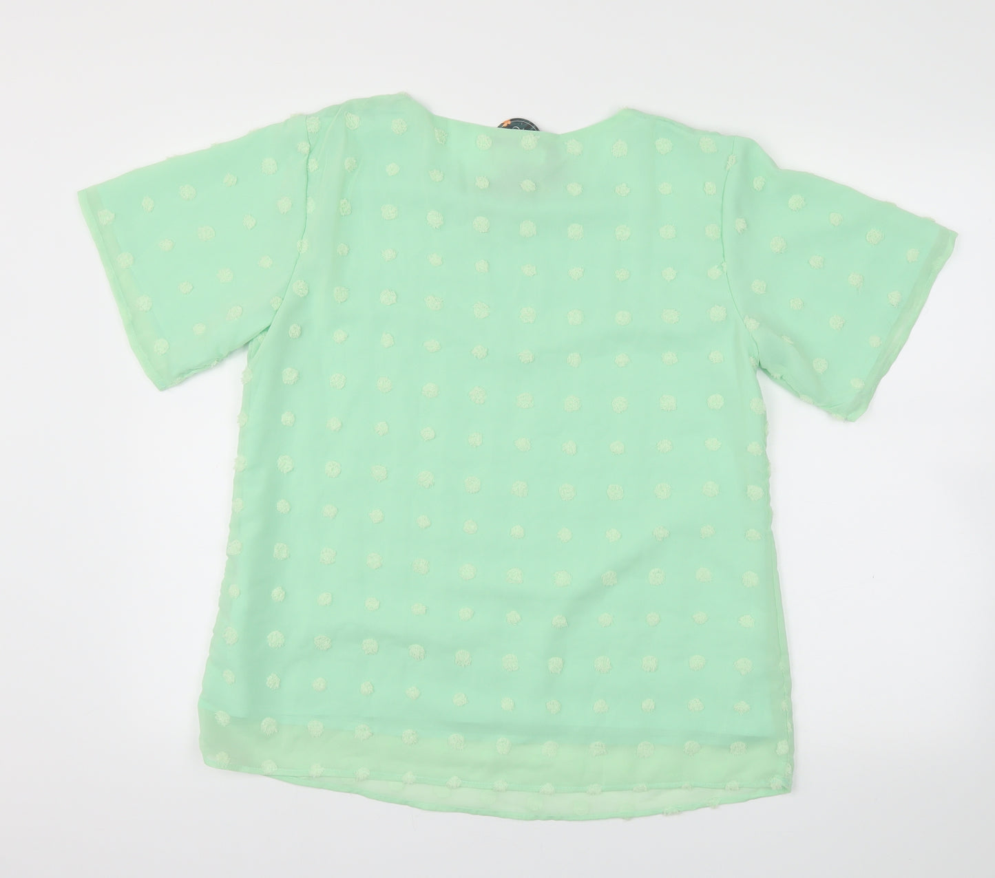 Blooming Jelly Womens Green   Basic Blouse Size M