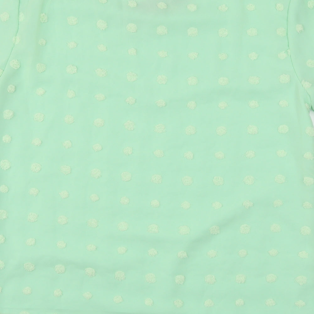 Blooming Jelly Womens Green   Basic Blouse Size M