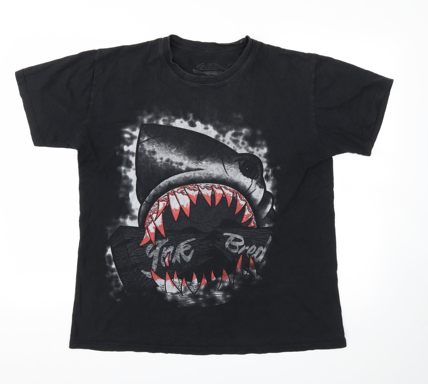 Preworn Mens Black Animal Print   T-Shirt Size L