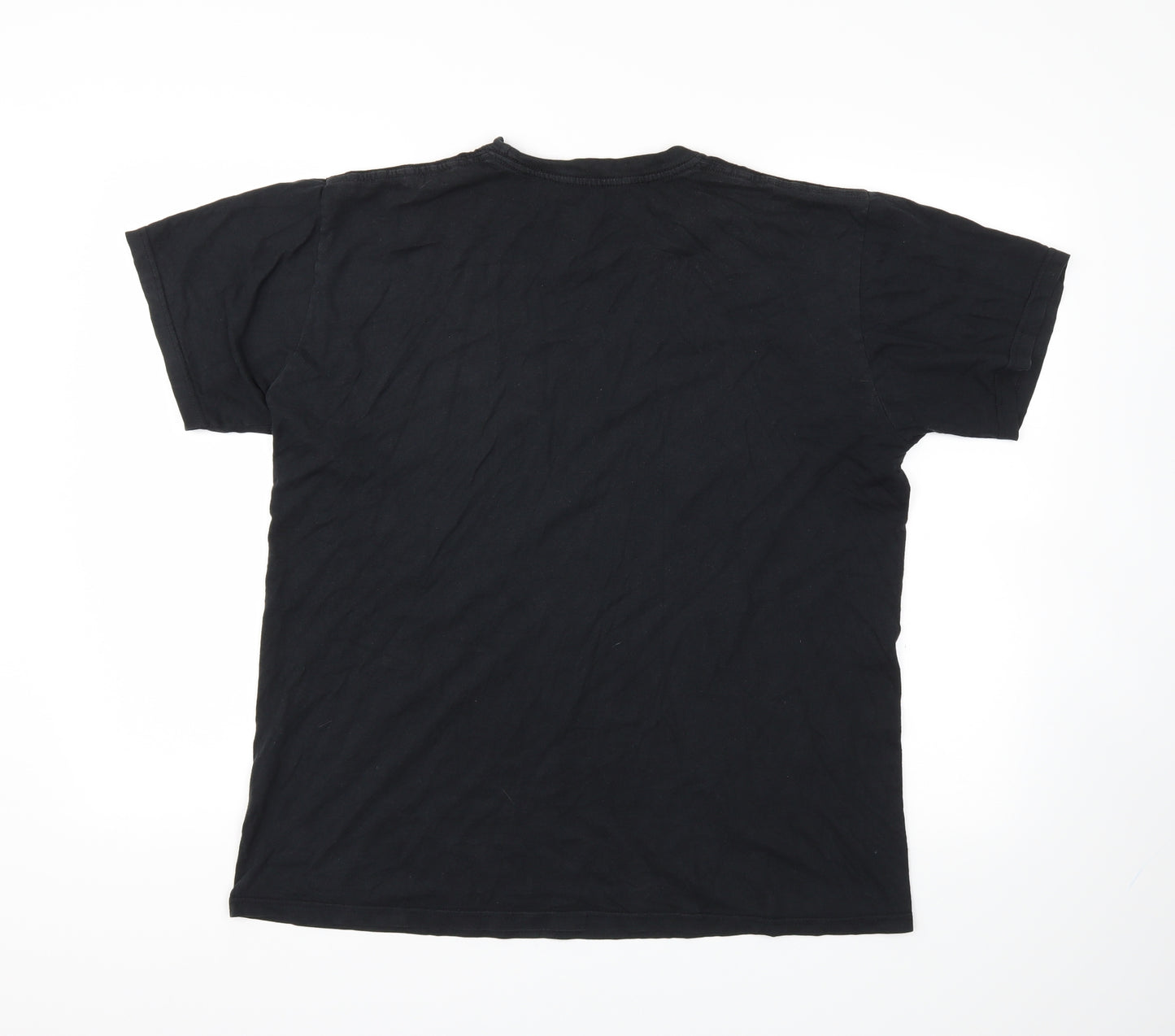Preworn Mens Black Animal Print   T-Shirt Size L
