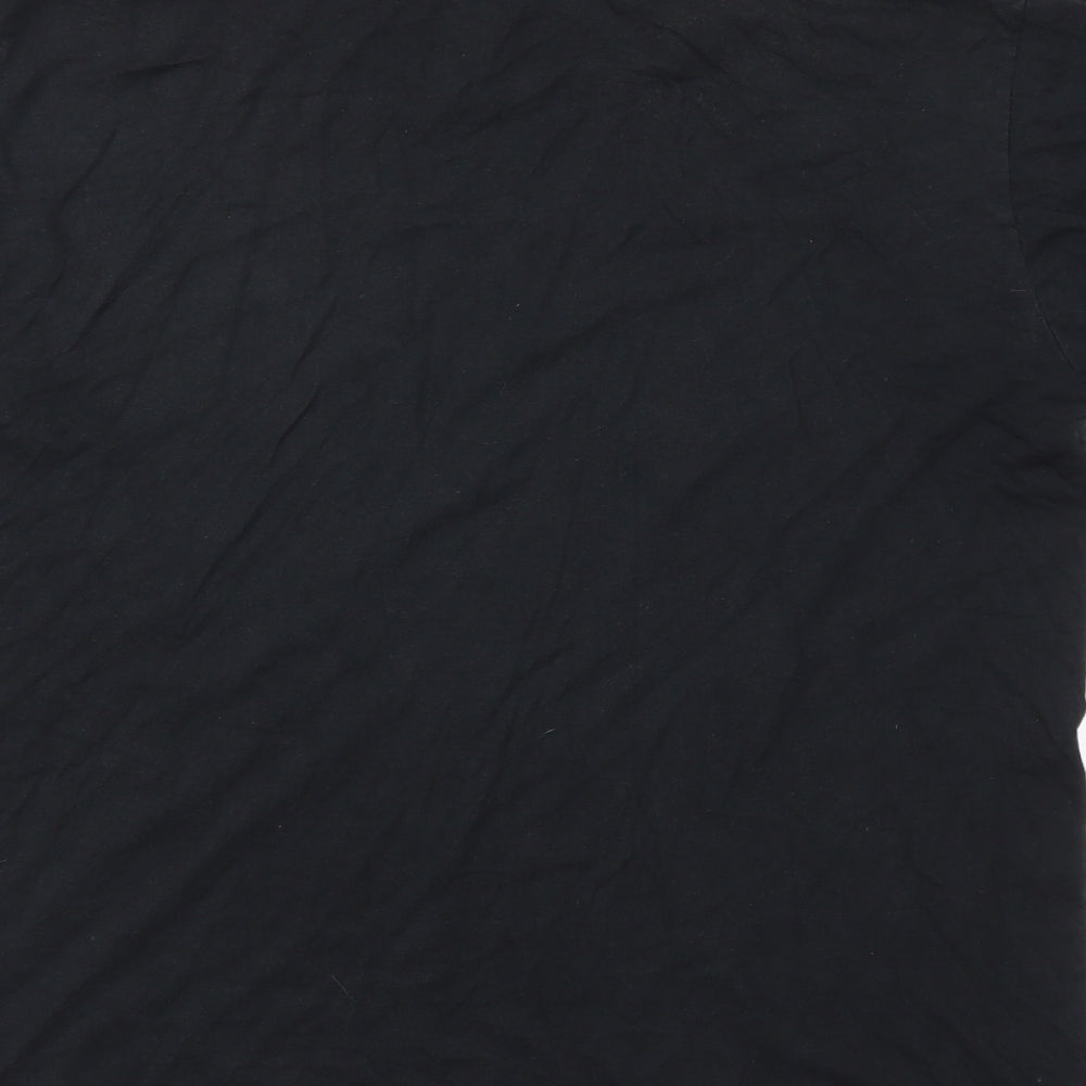 Preworn Mens Black Animal Print   T-Shirt Size L