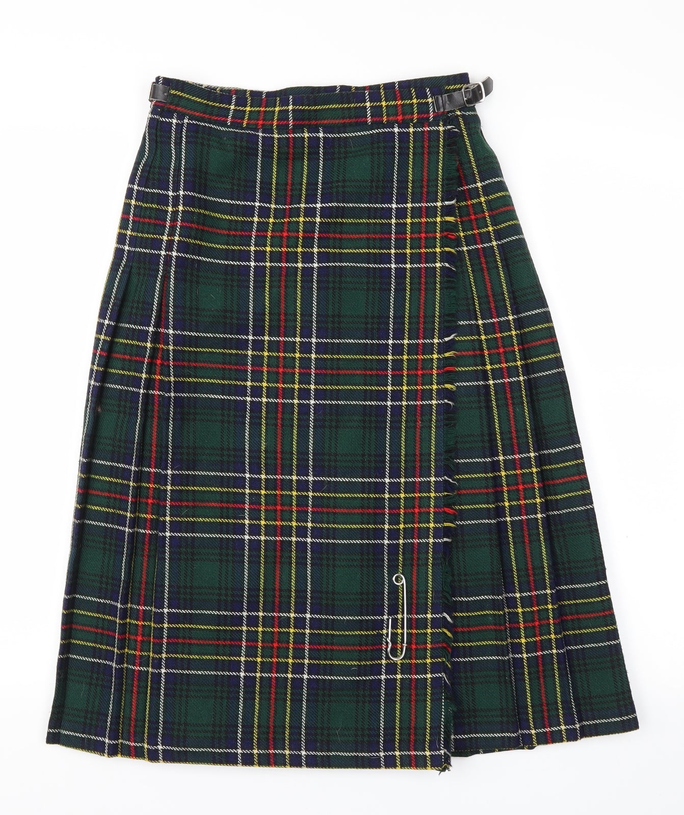 Fine Fare  Womens Green Check  Flare Skirt Size 12