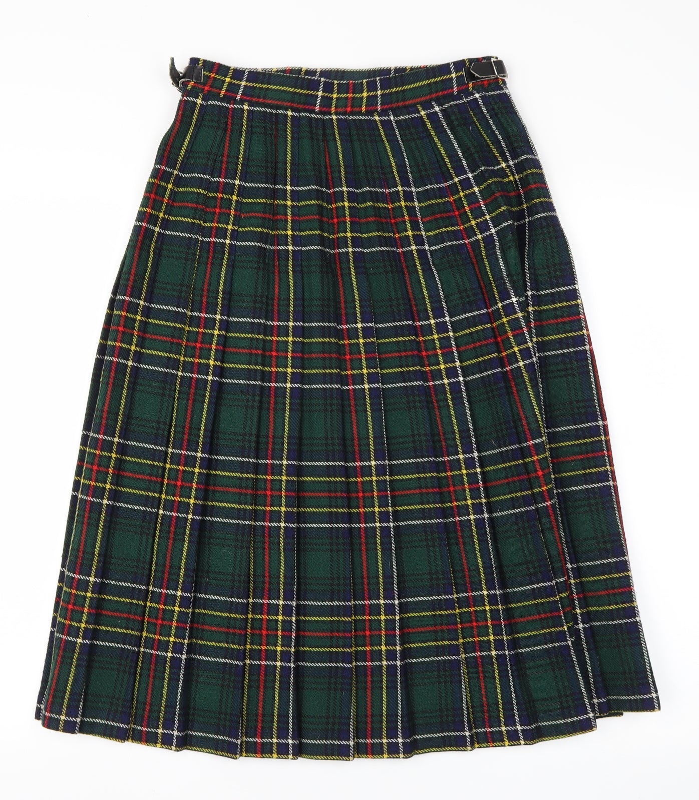 Fine Fare  Womens Green Check  Flare Skirt Size 12