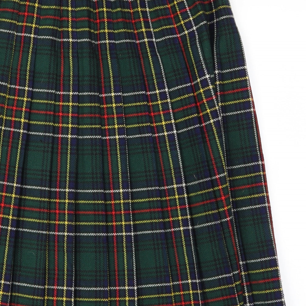 Fine Fare  Womens Green Check  Flare Skirt Size 12
