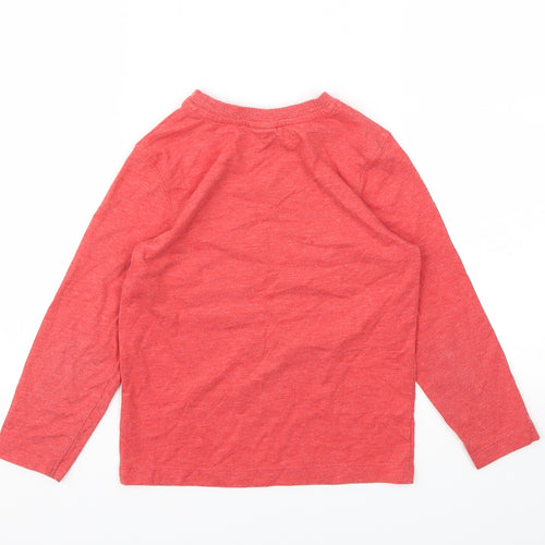George Boys Red Animal Print  Basic T-Shirt Size 5-6 Years
