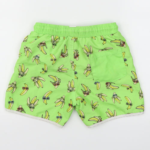 F&F Boys Green Animal Print  Sweat Shorts Size 6-7 Years