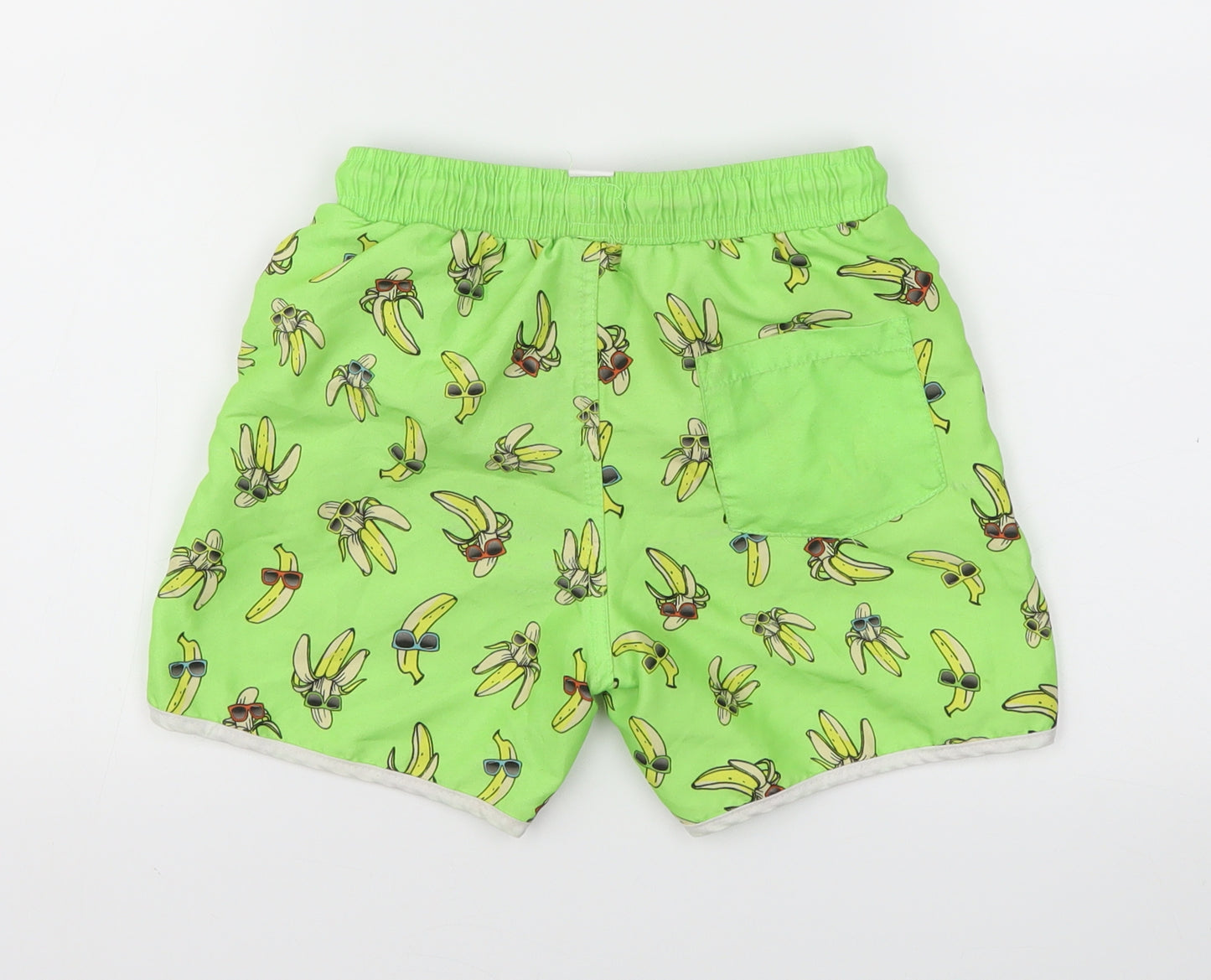F&F Boys Green Animal Print  Sweat Shorts Size 6-7 Years