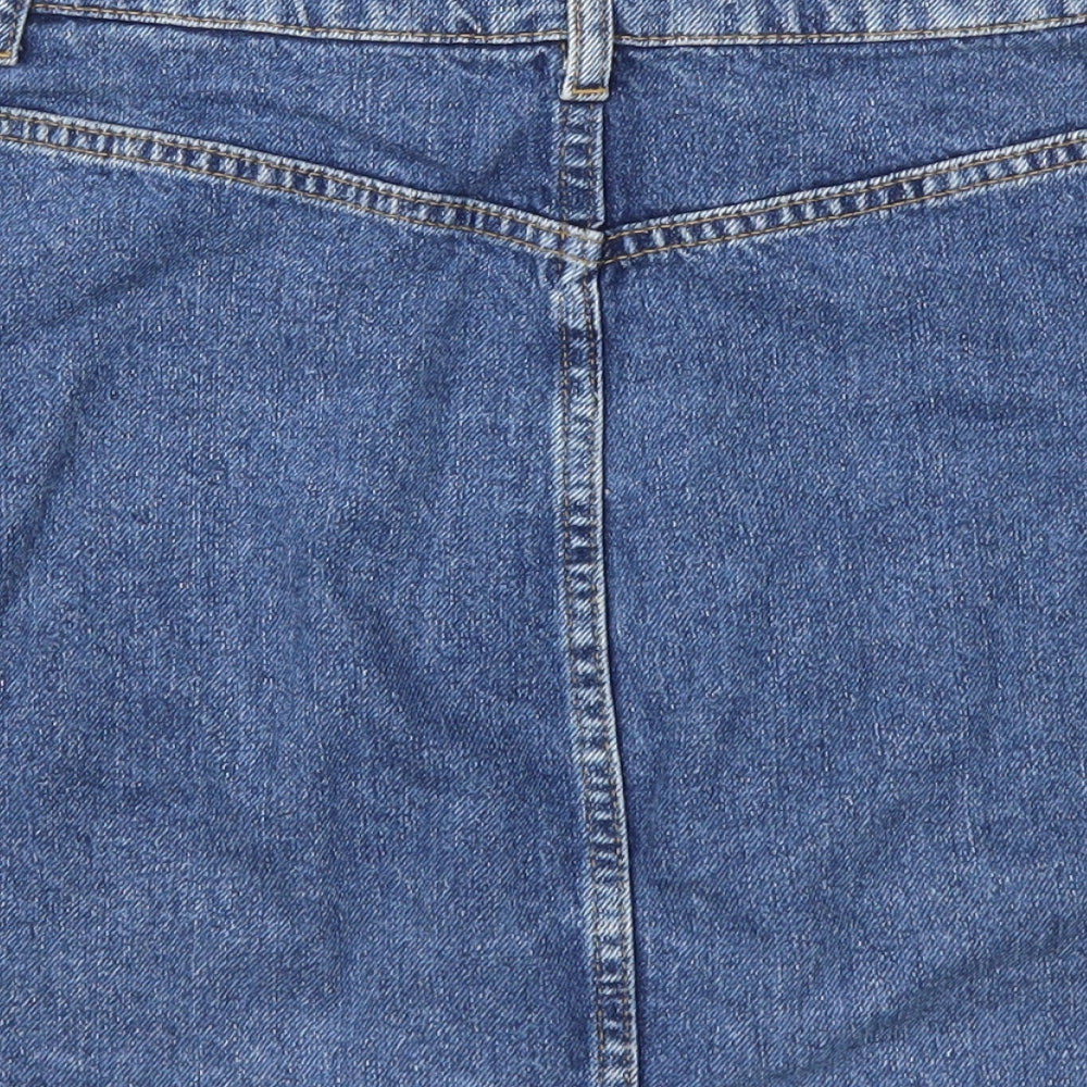 Topshop Womens Blue   A-Line Skirt Size 8