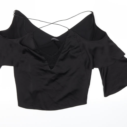 Topshop Womens Black   Basic T-Shirt Size 10