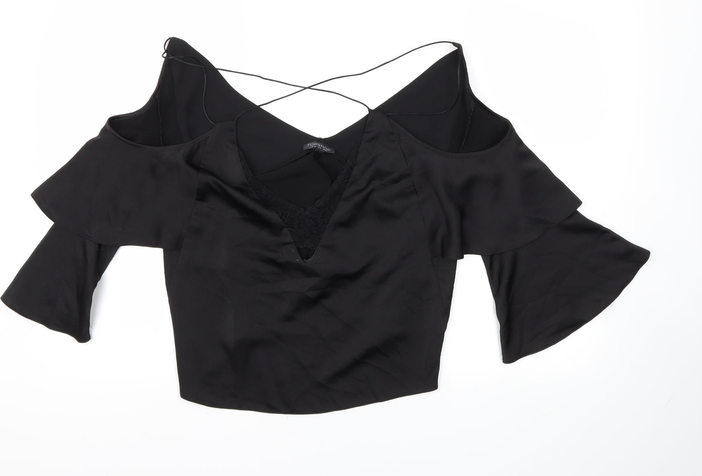 Topshop Womens Black   Basic T-Shirt Size 10