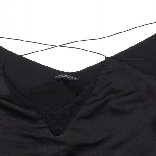Topshop Womens Black   Basic T-Shirt Size 10