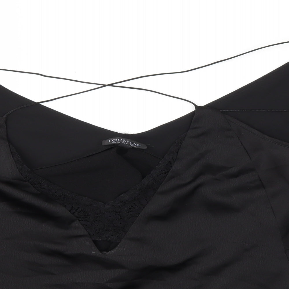 Topshop Womens Black   Basic T-Shirt Size 10