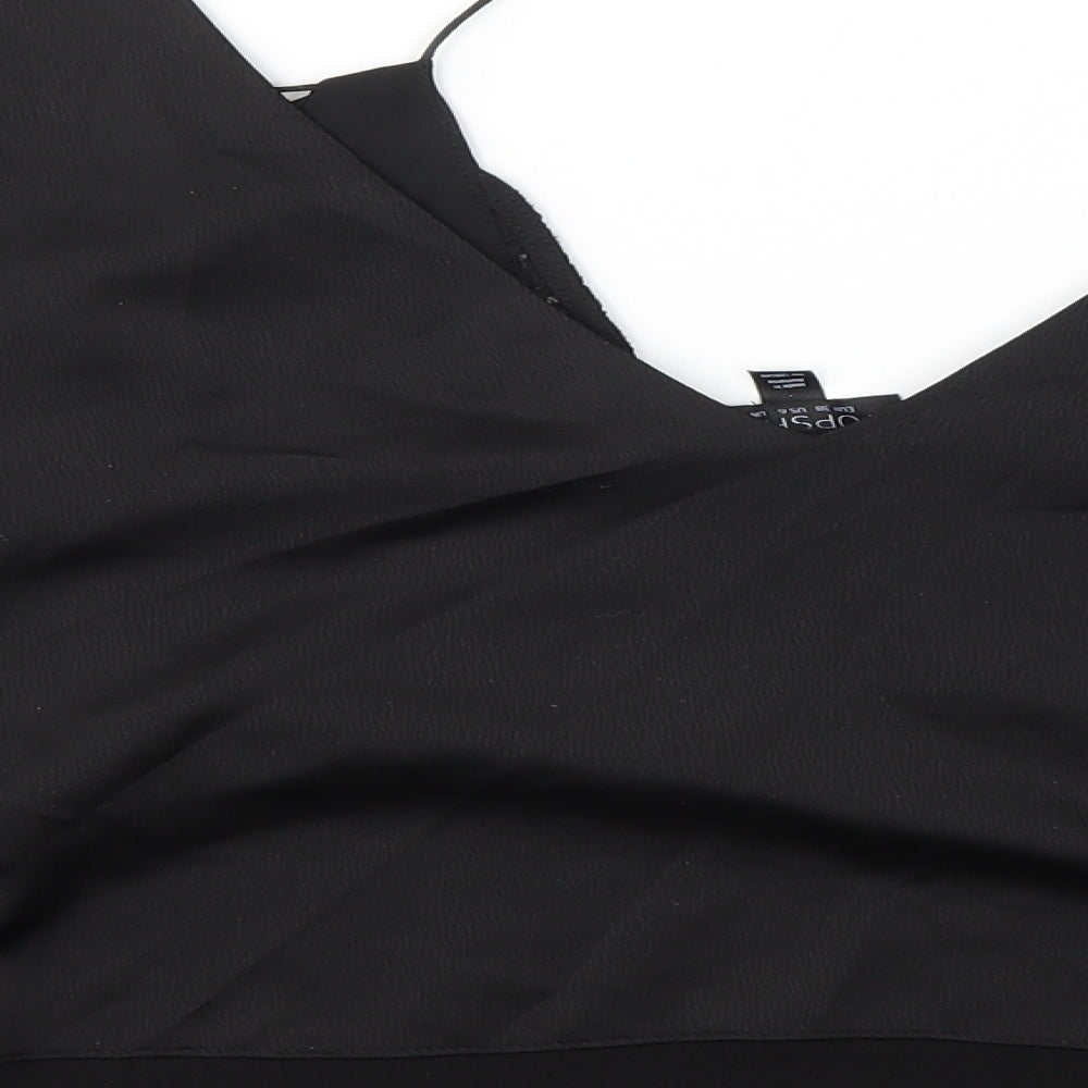 Topshop Womens Black   Basic T-Shirt Size 10