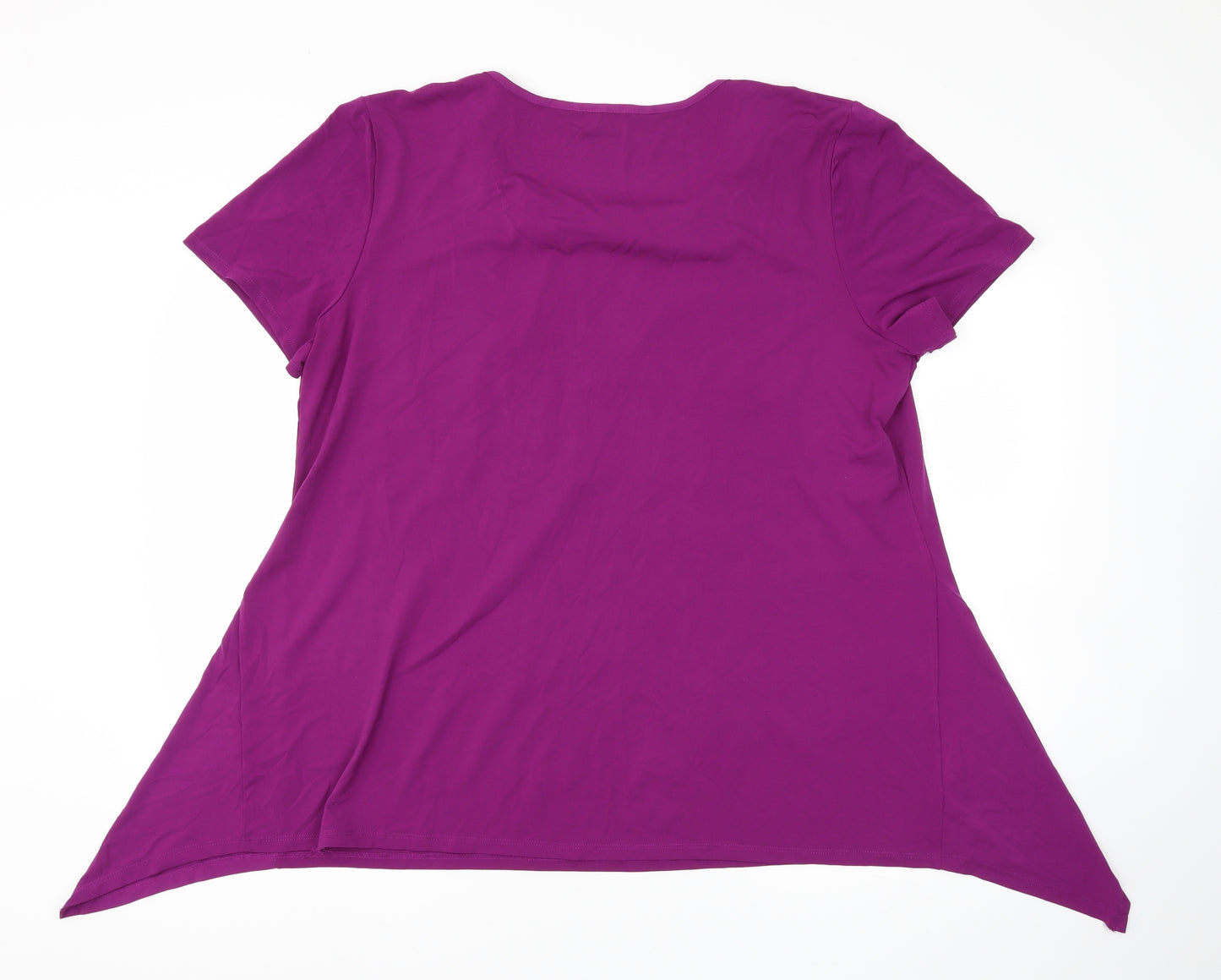 Preworn Womens Purple   Basic T-Shirt Size 20