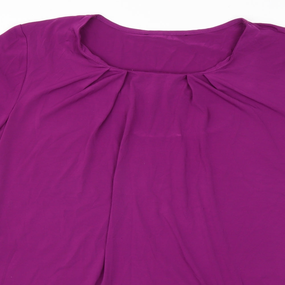 Preworn Womens Purple   Basic T-Shirt Size 20